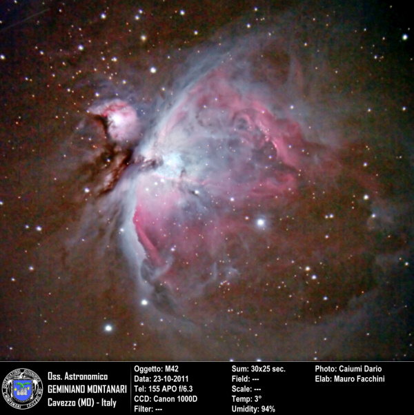 La nebulosa di Orione - M42