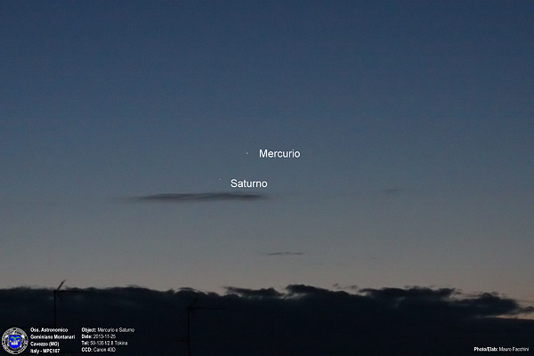 Mercurio e Saturno aspettando la ISON