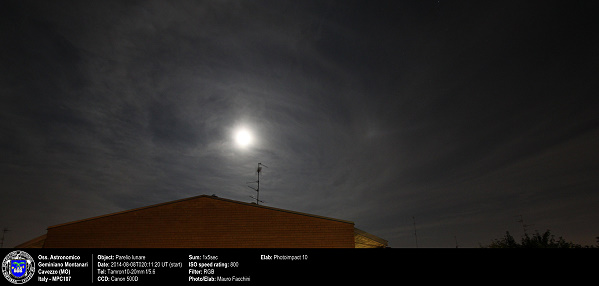 Parelio lunare o Paraselenio