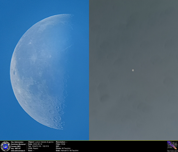 Luna e Venere di giorno