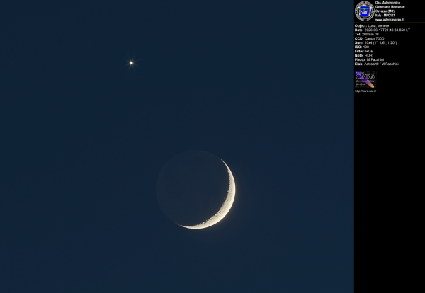 Congiunzione Luna e Venere