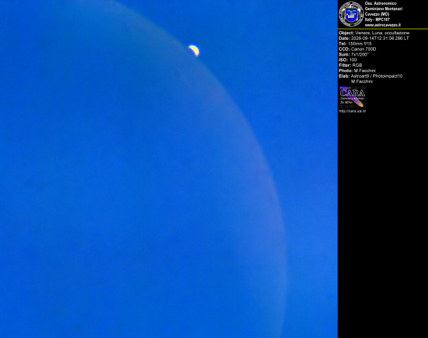 Occultazione di Venere da parte della Luna