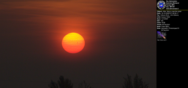 Alba e macchie solari
